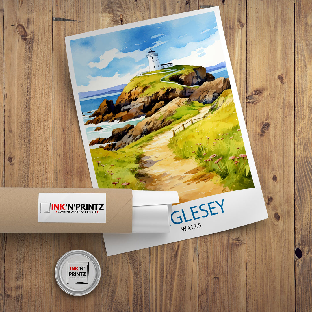 Anglesey Wales Travel Poster Anglesey