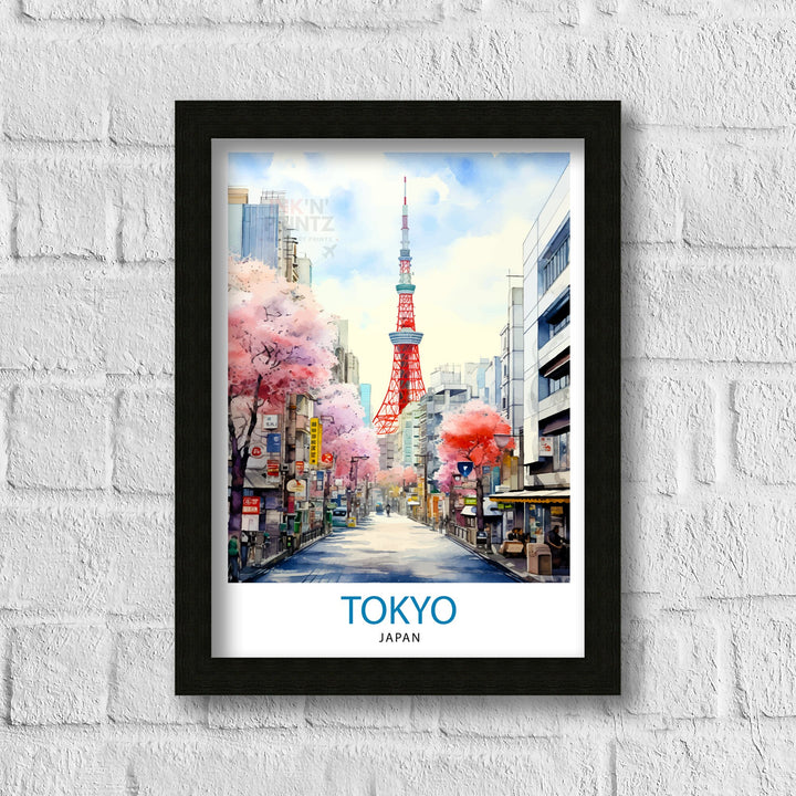 Tokyo Japan Travel Poster Tokyo