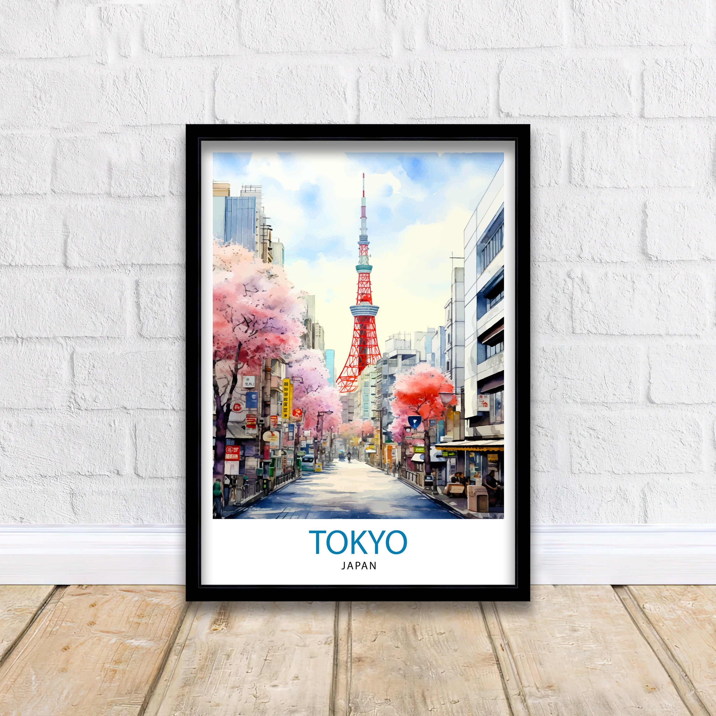 Tokyo Japan Travel Print Tokyo Wall Decor Tokyo Poster Japan Travel Prints Tokyo Art Print Tokyo Illustration Tokyo Wall Art