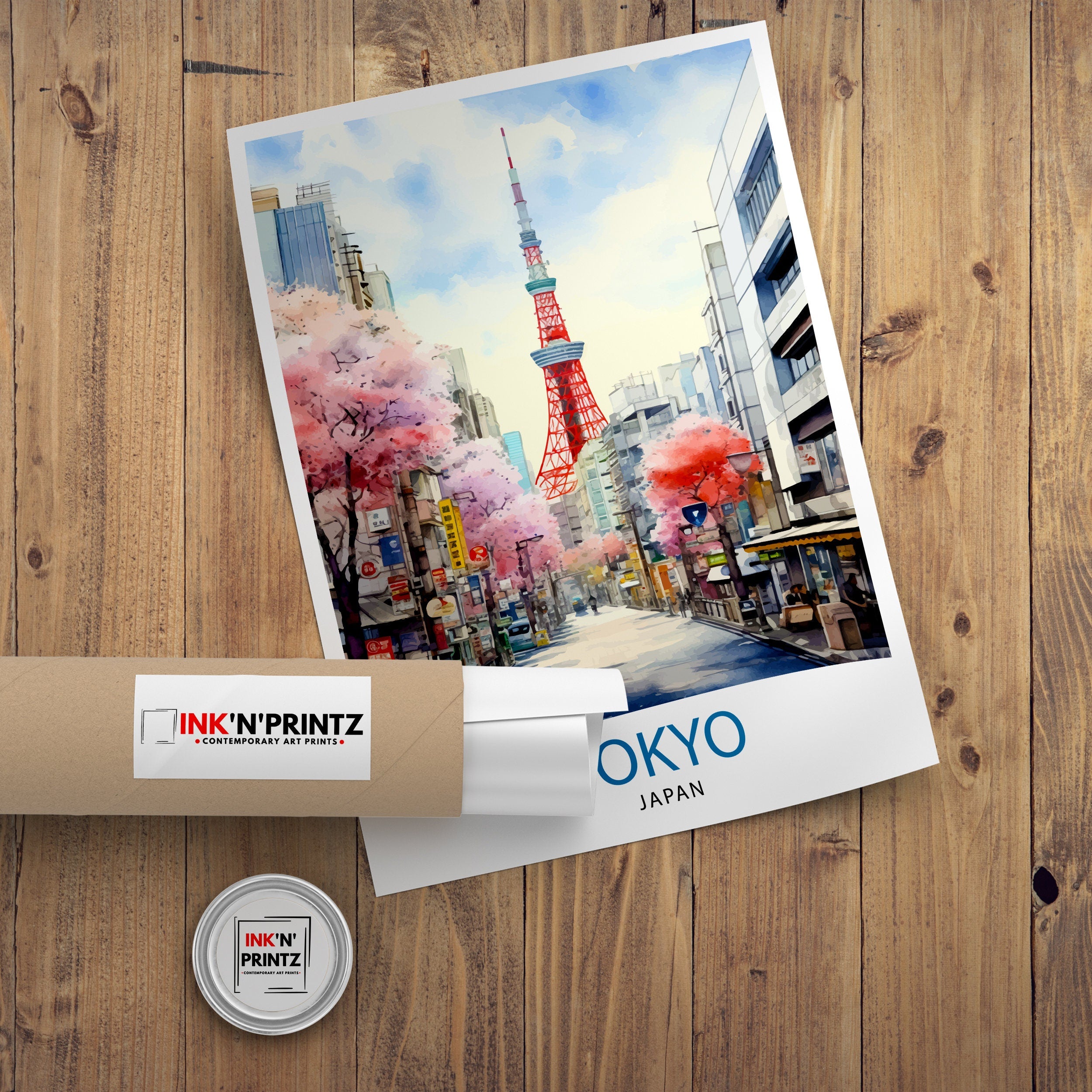 Tokyo Japan Travel Print Tokyo Wall Decor Tokyo Poster Japan Travel Prints Tokyo Art Print Tokyo Illustration Tokyo Wall Art
