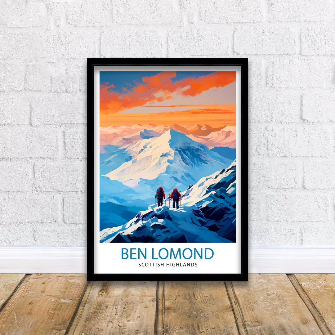 Ben Lomond Scottish Highlands Art Loch Lomond Trossachs Park Decor Ben Lomond Hiking Poster Scotland Nature Wall Poster Highland Gift