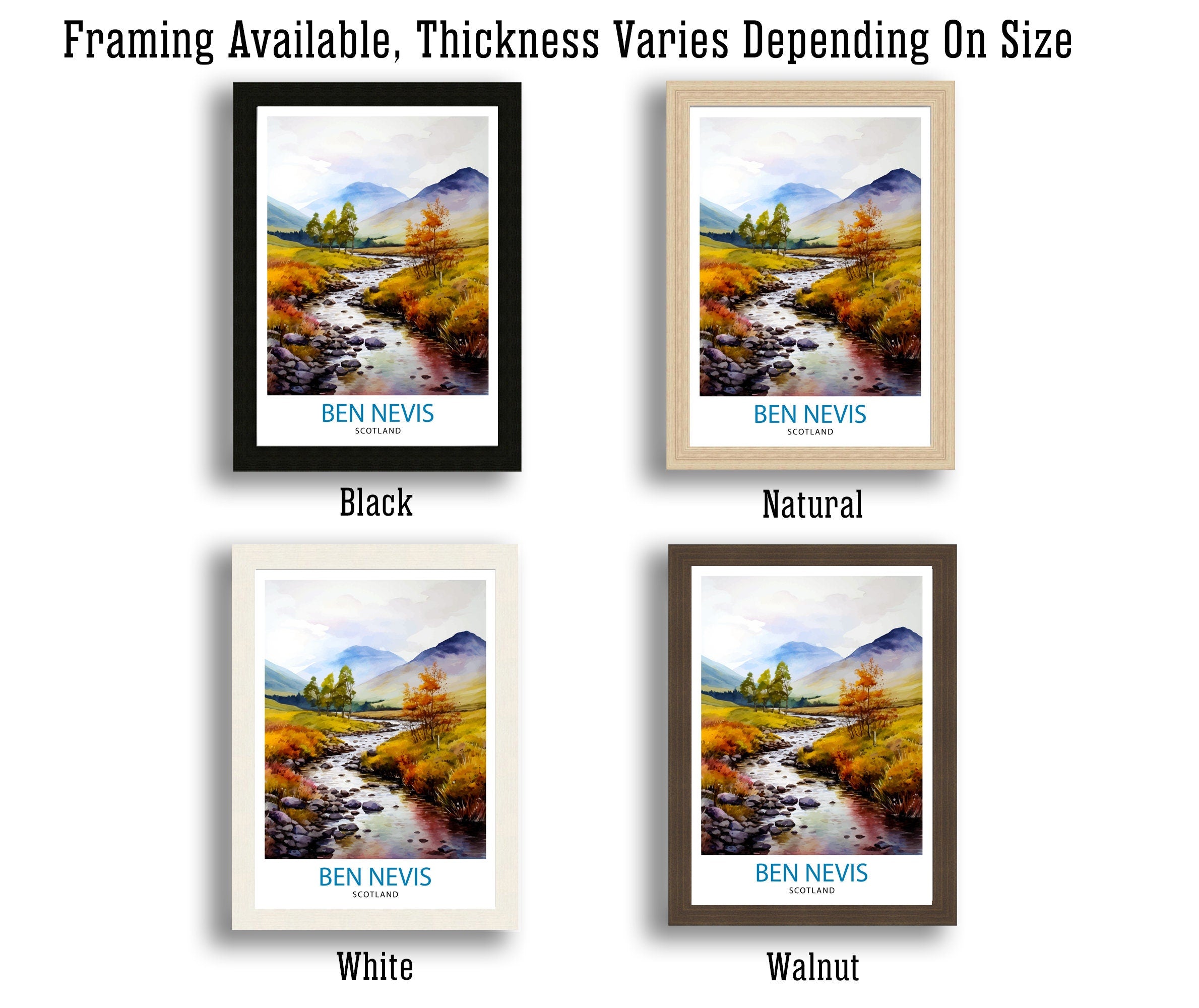 Ben Nevis Print Scottish Mountain Decor Fort William Scotland Wall Art Ben Nevis Summit Poster Scottish Highlands Landscape Artwork Hiking