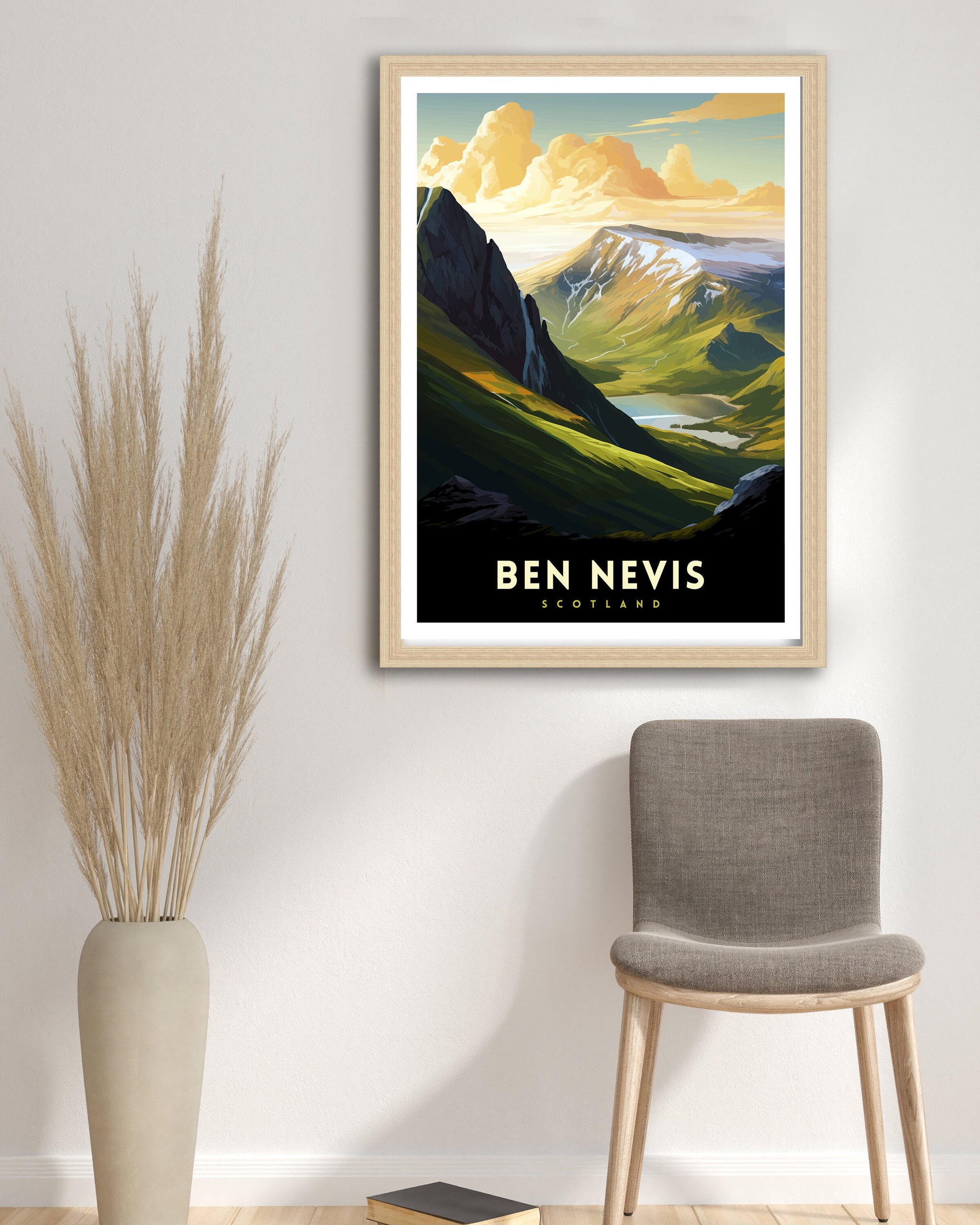 Ben Nevis Print Scottish Mountain Decor Fort William Scotland Wall Art Ben Nevis Summit Poster Scottish Highlands Landscape Artwork Hiking