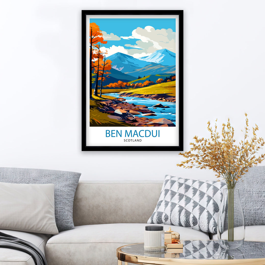 Ben Macdui Poster Cairngorms National Park Poster Scottish Highlands Decor Ben Macdui Summit Artwork Mountain Landscape Hiking Scotland Gift