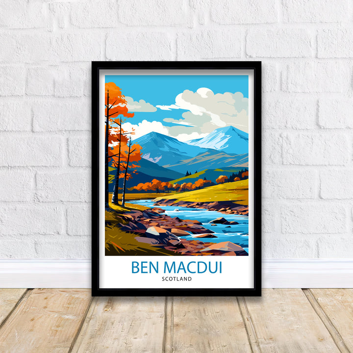 Ben Macdui Poster Cairngorms National Park Poster Scottish Highlands Decor Ben Macdui Summit Artwork Mountain Landscape Hiking Scotland Gift