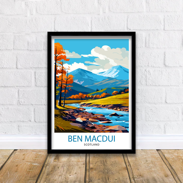 Ben Macdui Poster Cairngorms National Park Poster Scottish Highlands Decor Ben Macdui Summit Artwork Mountain Landscape Hiking Scotland Gift