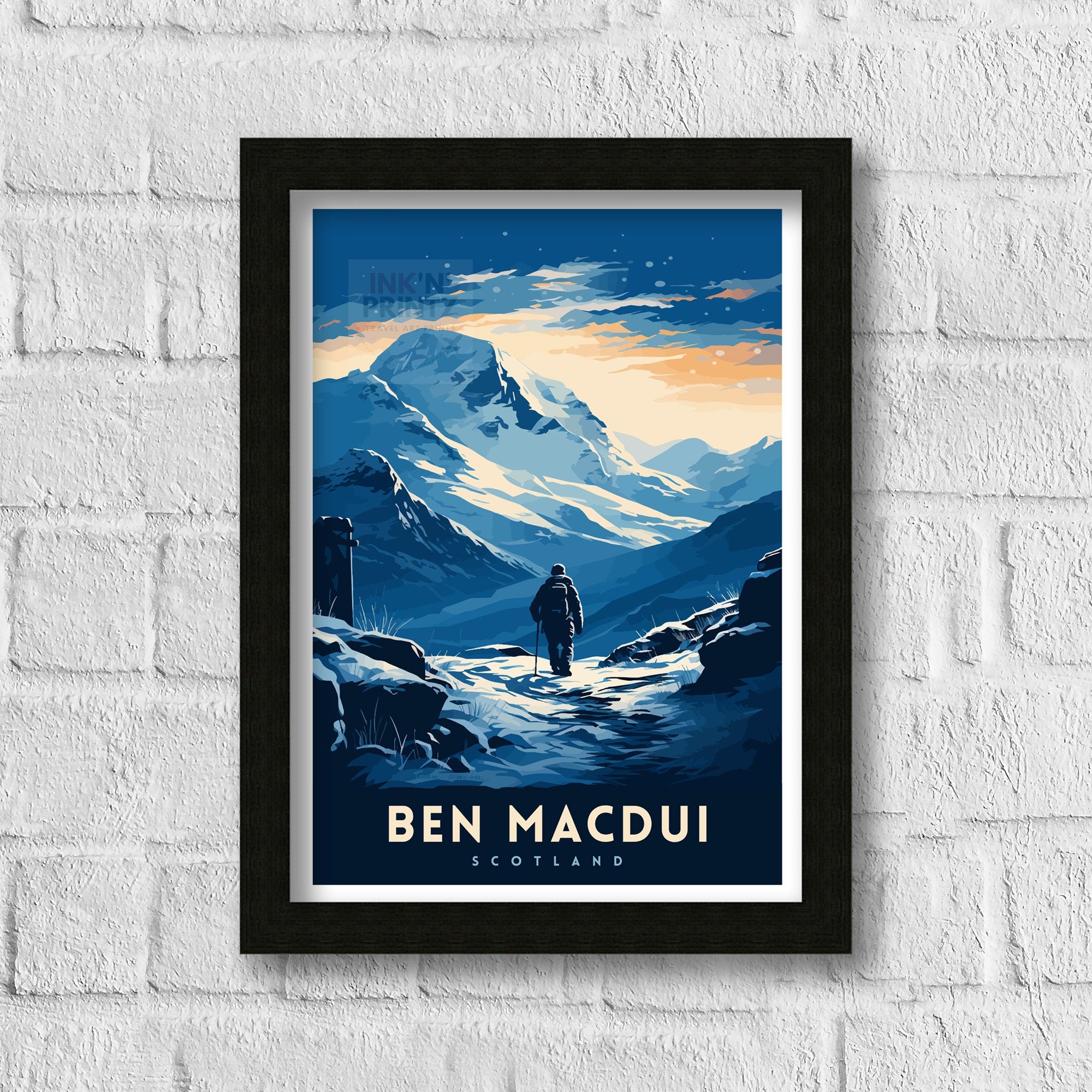 Ben Macdui Print Cairngorms National Park Poster Scottish Highlands Decor Ben Macdui Summit Artwork Mountain Landscape Hiking Scotland Gift