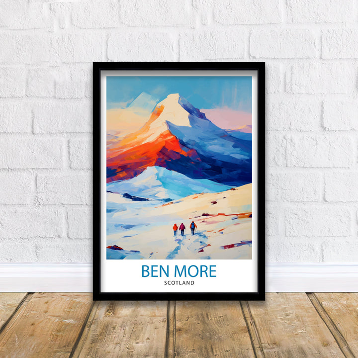 Ben More Scotland Poster Crianlarich Munro Poster Scottish Mountain Art Ben More Hiking Decor Highland Landscape Wall Art Walkers Gift