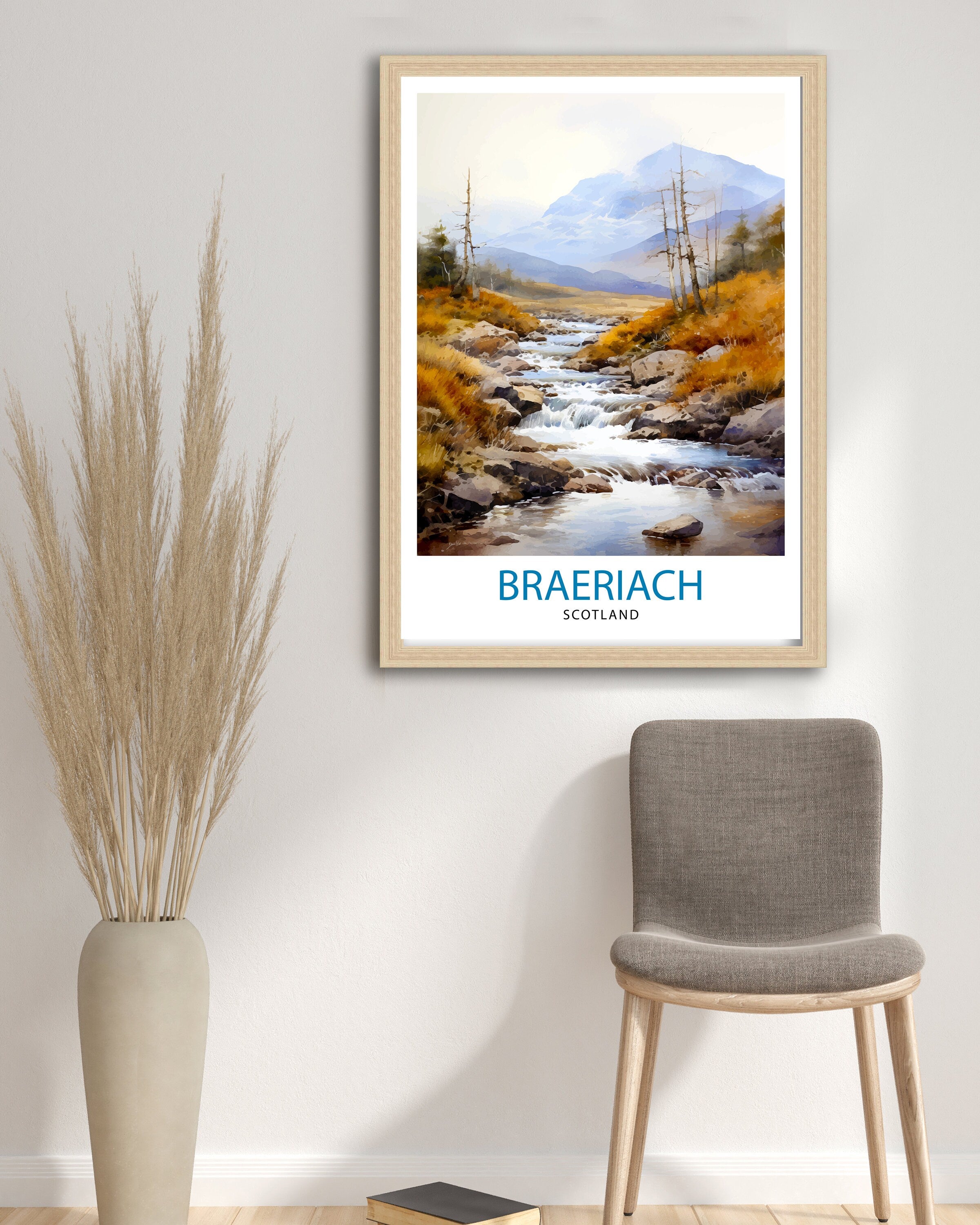 Braeriach Scotland Print Cairngorms National Park Poster Scottish Mountain Art Braeriach Hiking Decor Highlands Nature Wall Art Walkers Gift