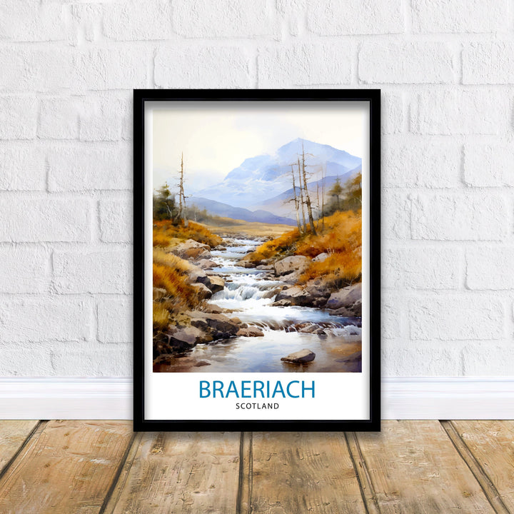 Braeriach Scotland Poster Cairngorms National Park Poster Scottish Mountain Art Braeriach Hiking Decor Highlands Nature Wall Art Walkers Gift