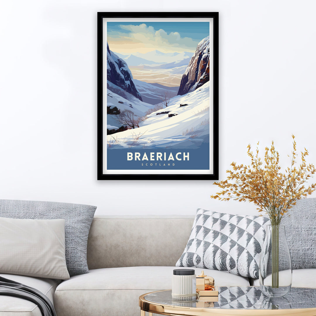 Braeriach Scotland Poster Cairngorms National Park Poster Scottish Mountain Art Braeriach Hiking Decor Highlands Nature Wall Art Walkers Gift