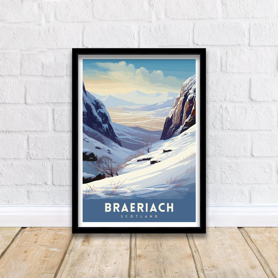 Braeriach Scotland Poster Cairngorms National Park Poster Scottish Mountain Art Braeriach Hiking Decor Highlands Nature Wall Art Walkers Gift