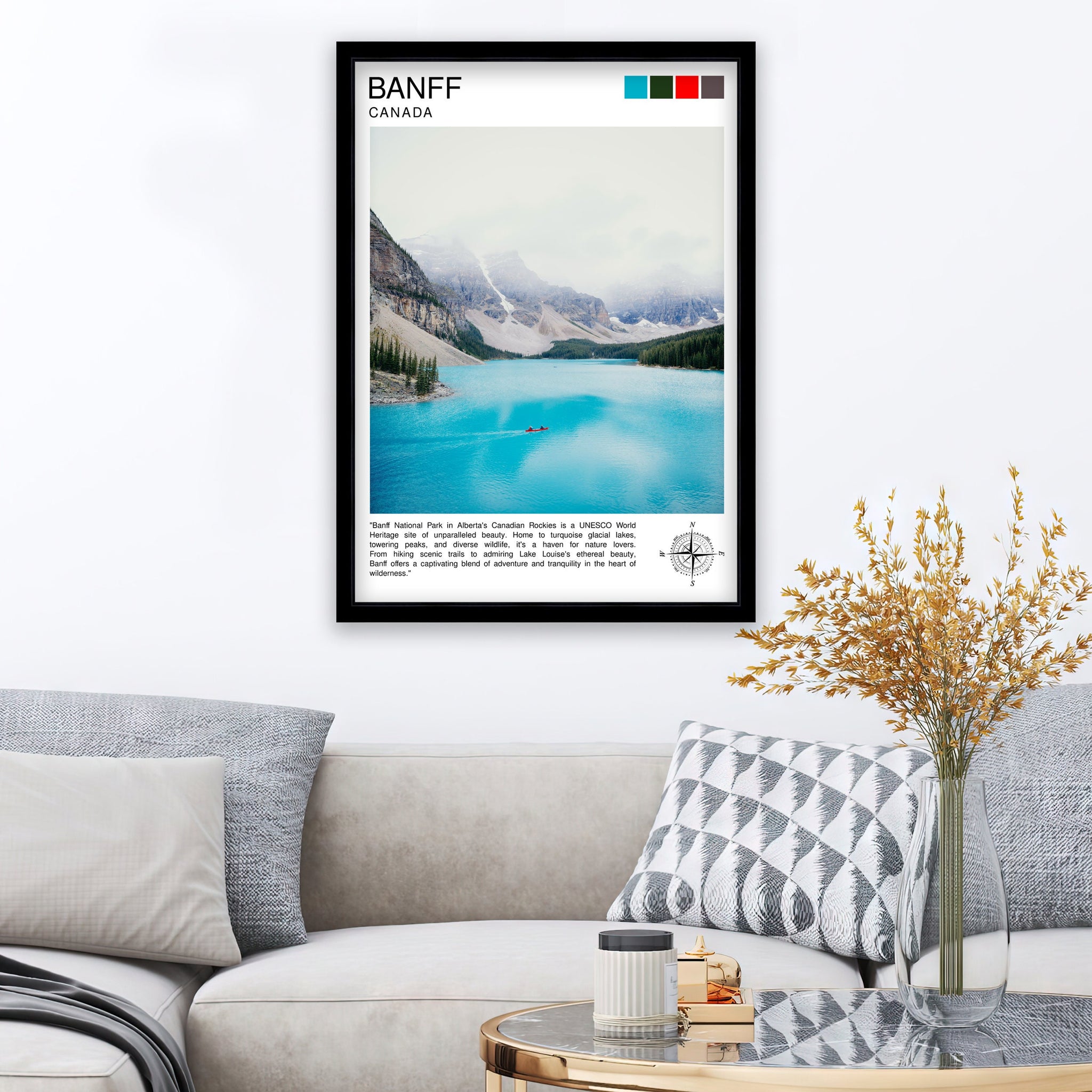 Banff National Park Travel Print Banff Wall Decor Banff Poster Canada Travel Prints Banff Art Print Banff Illustration Banff Wall Art