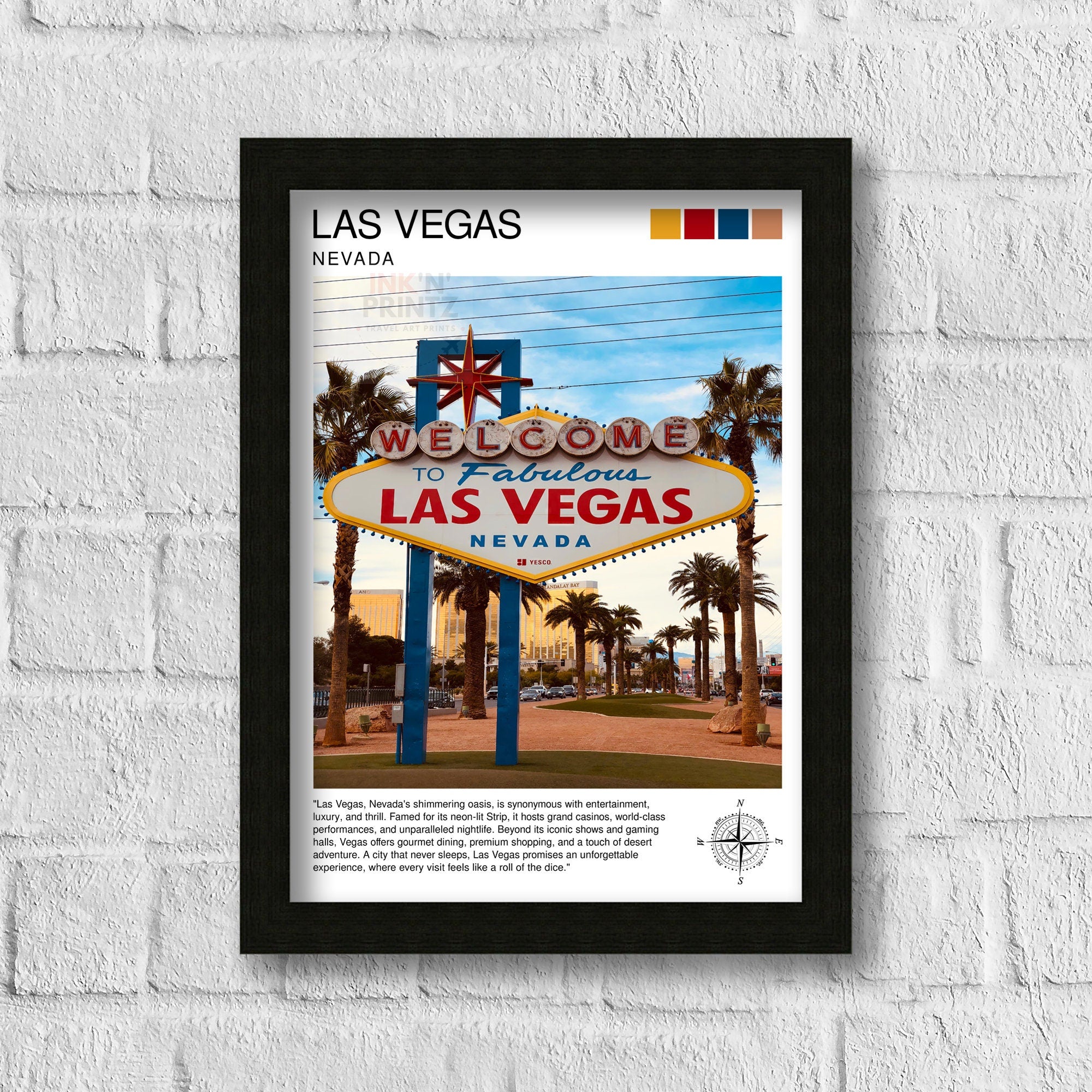 Las Vegas Travel Print| Las Vegas Wall Art Las Vegas Poster Las Vegas Illustration Las Vegas Nevada Travel Poster Las Vegas Souvenir