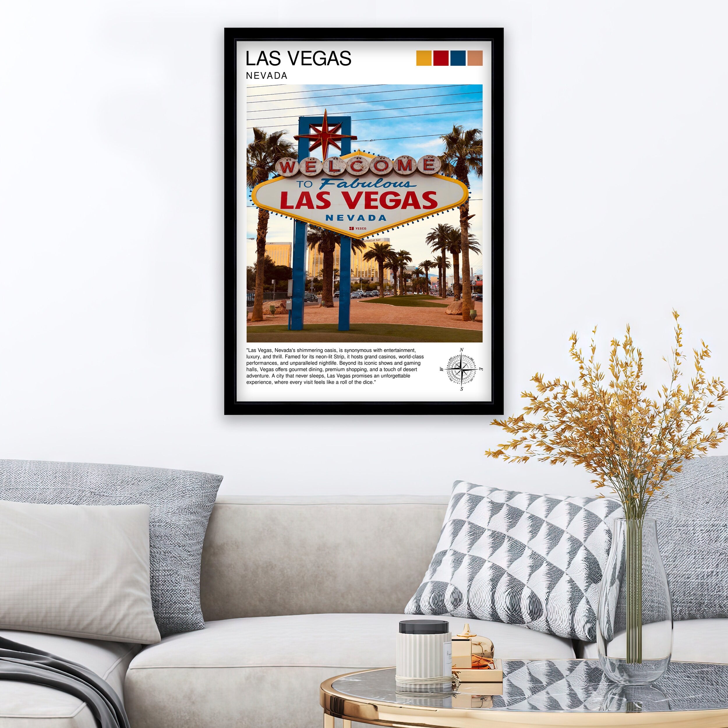 Las Vegas Travel Print| Las Vegas Wall Art Las Vegas Poster Las Vegas Illustration Las Vegas Nevada Travel Poster Las Vegas Souvenir