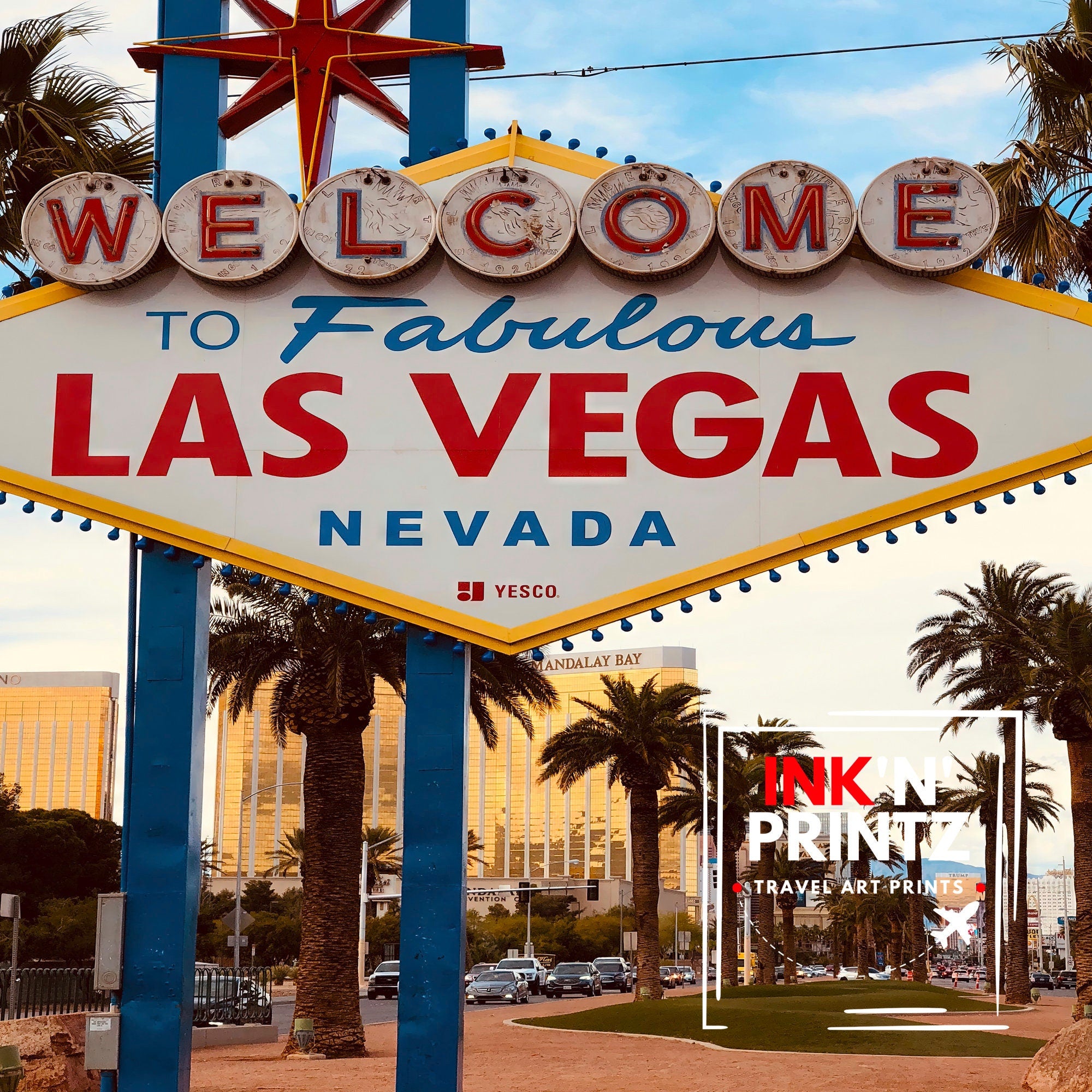 Las Vegas Travel Print| Las Vegas Wall Art Las Vegas Poster Las Vegas Illustration Las Vegas Nevada Travel Poster Las Vegas Souvenir