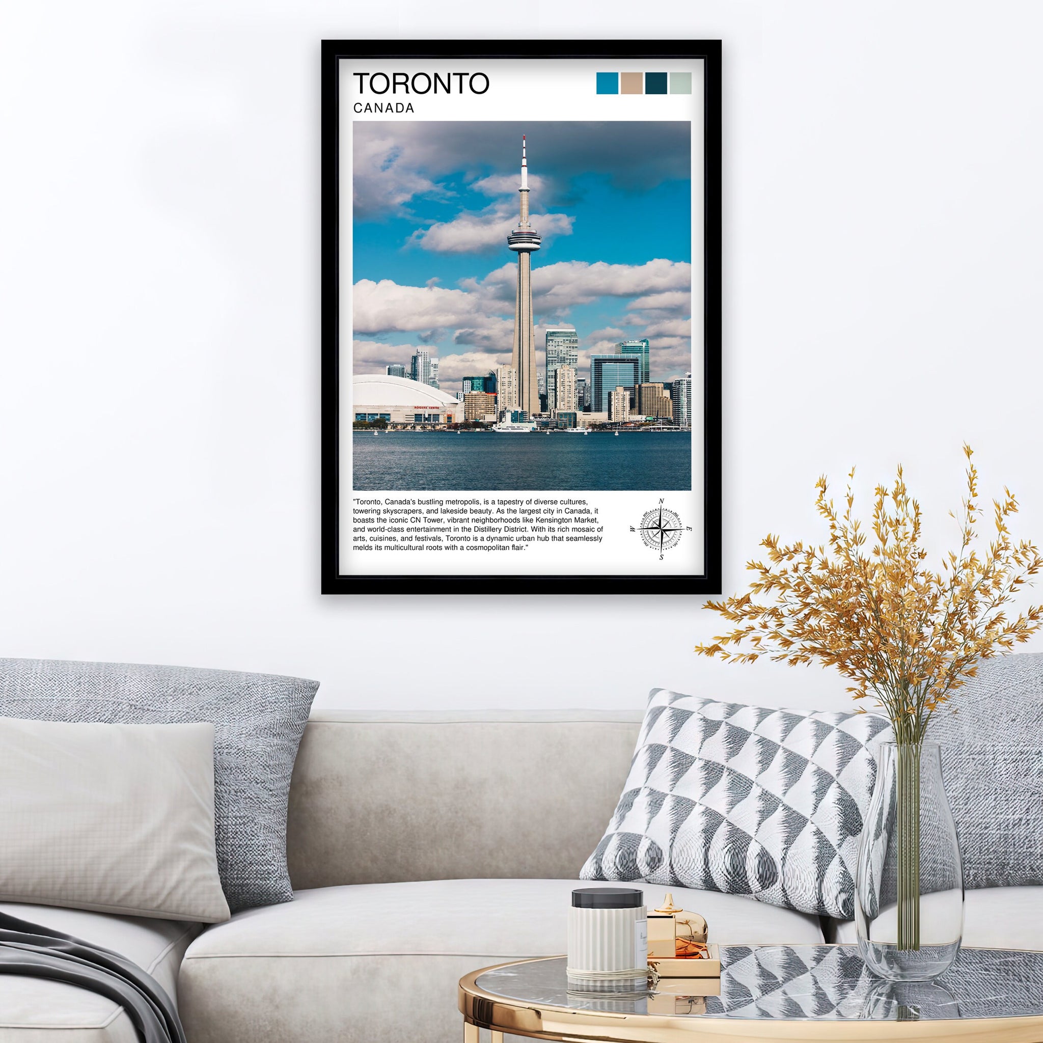 Toronto Canada Travel Print Toronto Wall Art Canada Illustration Travel Poster Gift for Toronto Lover Canada Home Decor