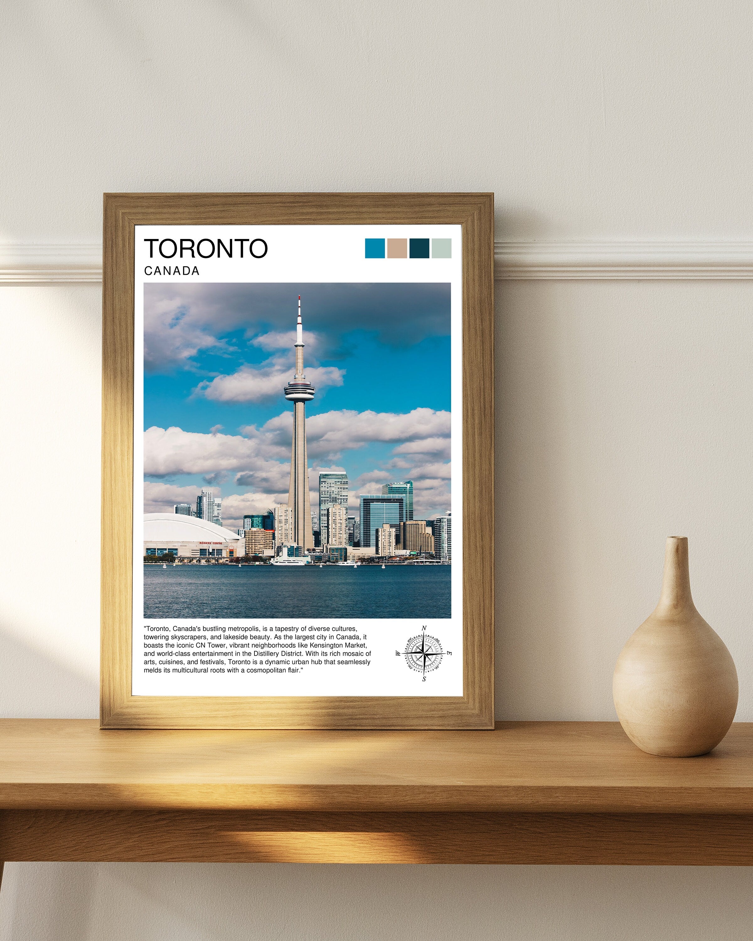Toronto Canada Travel Print Toronto Wall Art Canada Illustration Travel Poster Gift for Toronto Lover Canada Home Decor