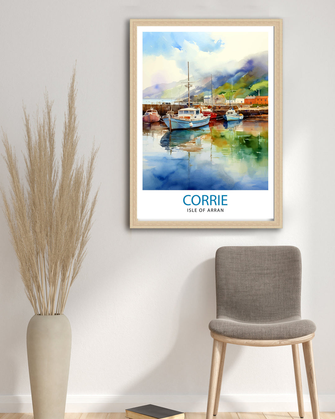 Corrie Isle of Arran Print Scottish Landscape Poster Arran Coastal Artwork Scotland Nature Wall Decor Island Seascape Gift