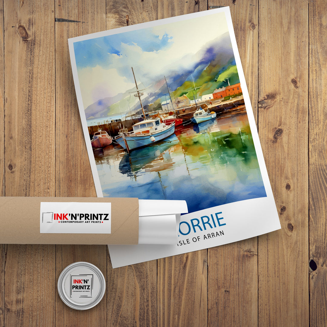 Corrie Isle of Arran Print Scottish Landscape Poster Arran Coastal Artwork Scotland Nature Wall Decor Island Seascape Gift