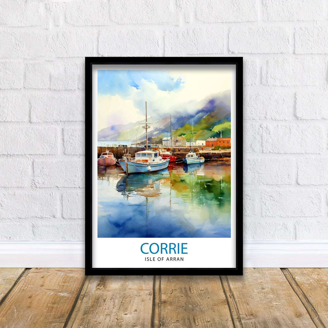 Corrie Isle of Arran Print Scottish Landscape Poster Arran Coastal Artwork Scotland Nature Wall Decor Island Seascape Gift