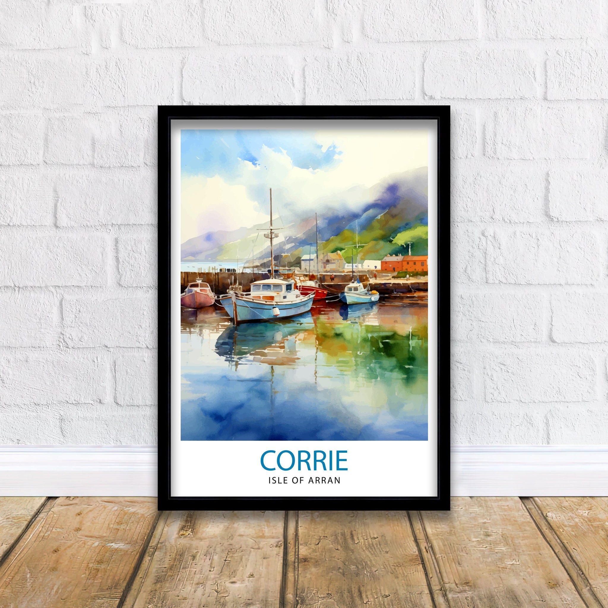 Corrie Isle of Arran Print Scottish Landscape Poster Arran Coastal Artwork Scotland Nature Wall Decor Island Seascape Gift
