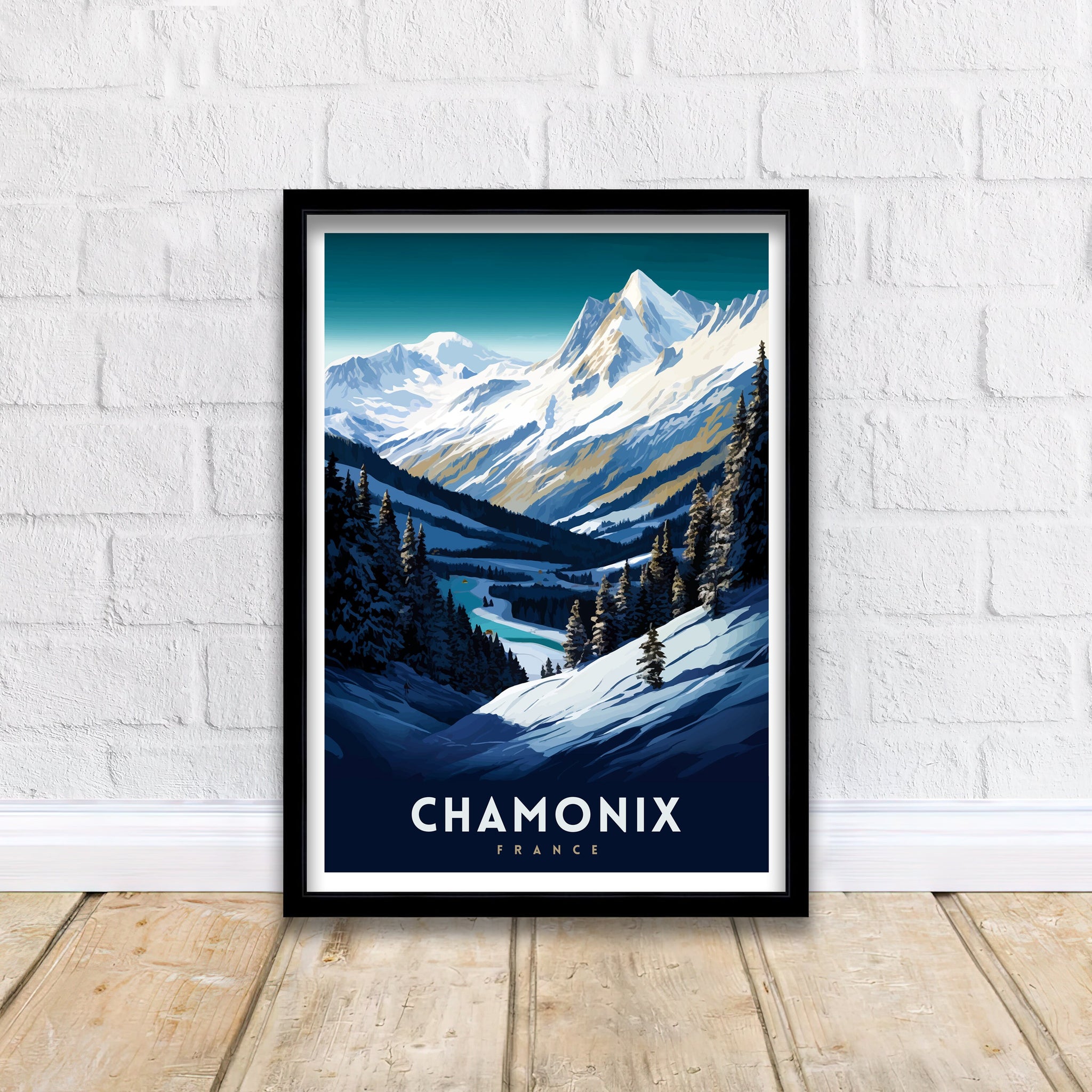 Chamonix France Print Chamonix Decor Chamonix Poster Chamonix Art Chamonix Wall Art Gift for Alpine Lovers Chamonix Home Decor
