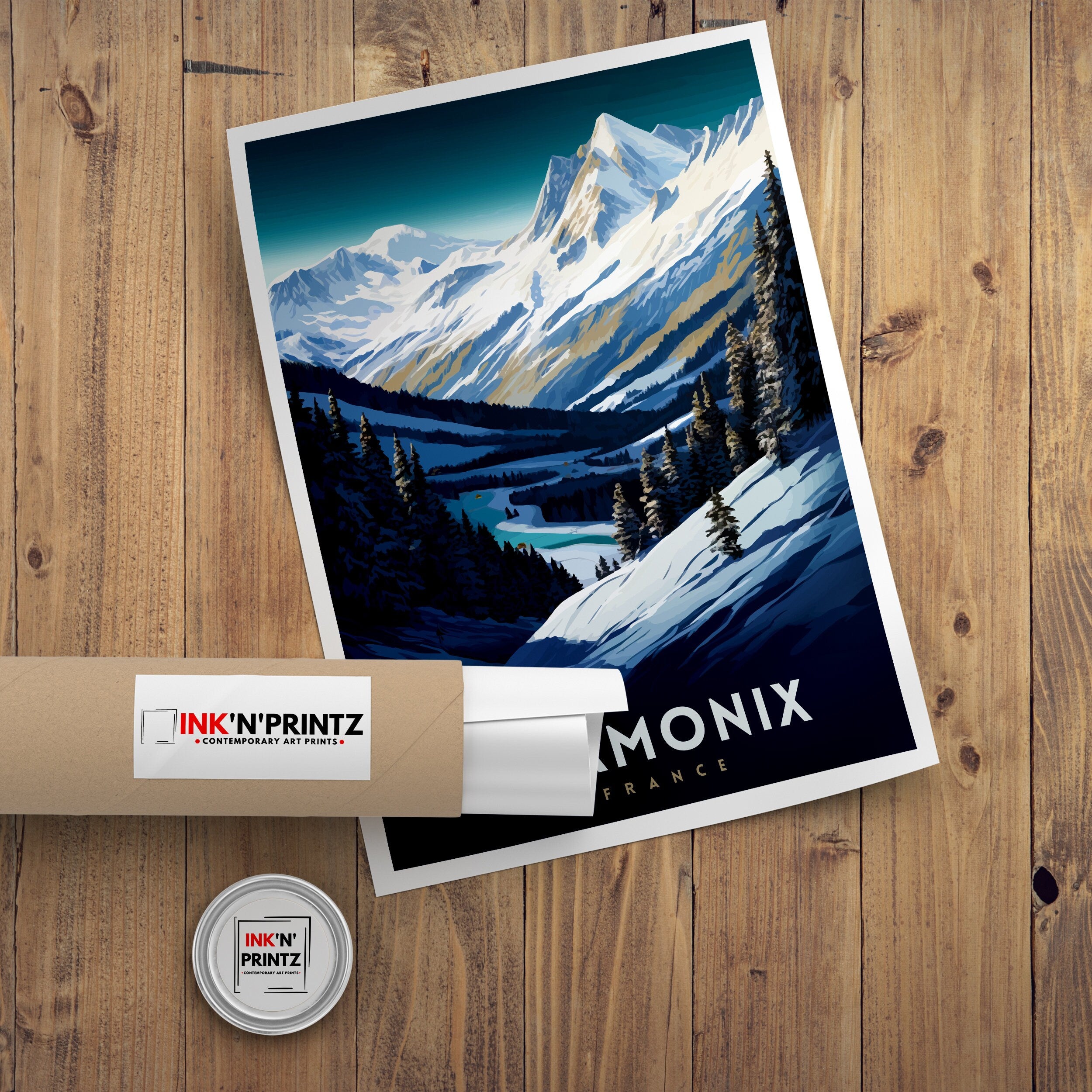 Chamonix France Print Chamonix Decor Chamonix Poster Chamonix Art Chamonix Wall Art Gift for Alpine Lovers Chamonix Home Decor
