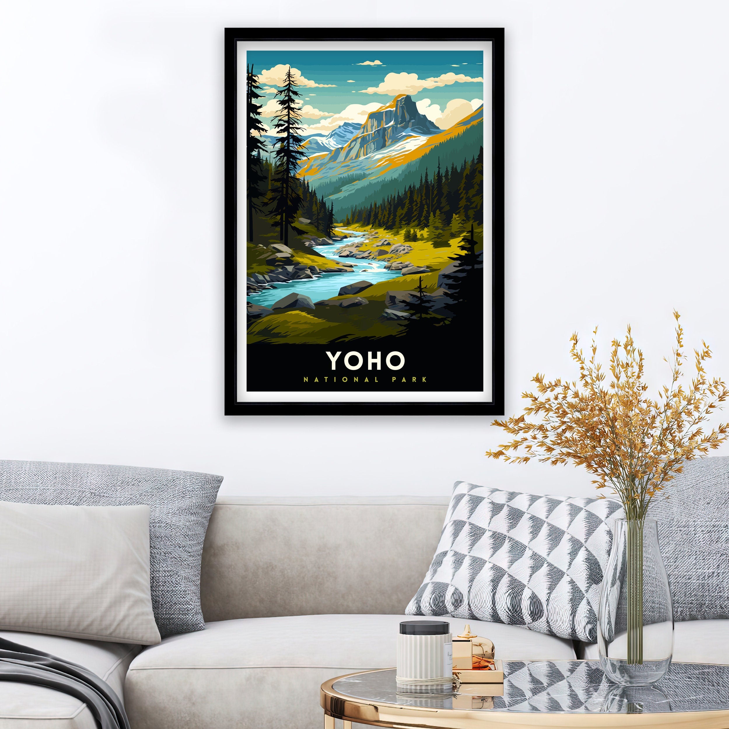 Yoho National Park Print| Canadian Rockies Art Yoho Landscape Poster British Columbia Wall Art Nature Travel Decor Wilderness Gift