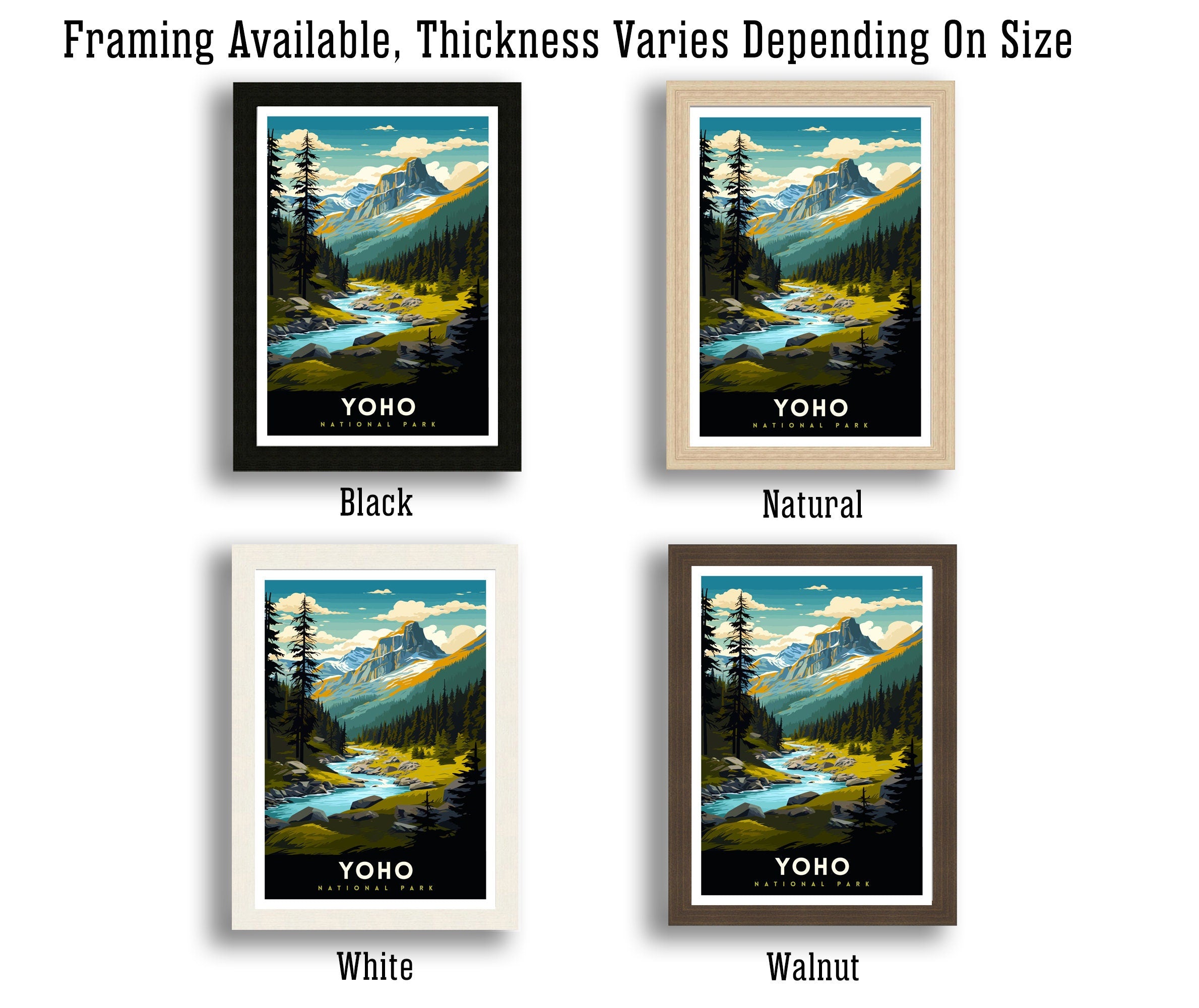 Yoho National Park Print| Canadian Rockies Art Yoho Landscape Poster British Columbia Wall Art Nature Travel Decor Wilderness Gift