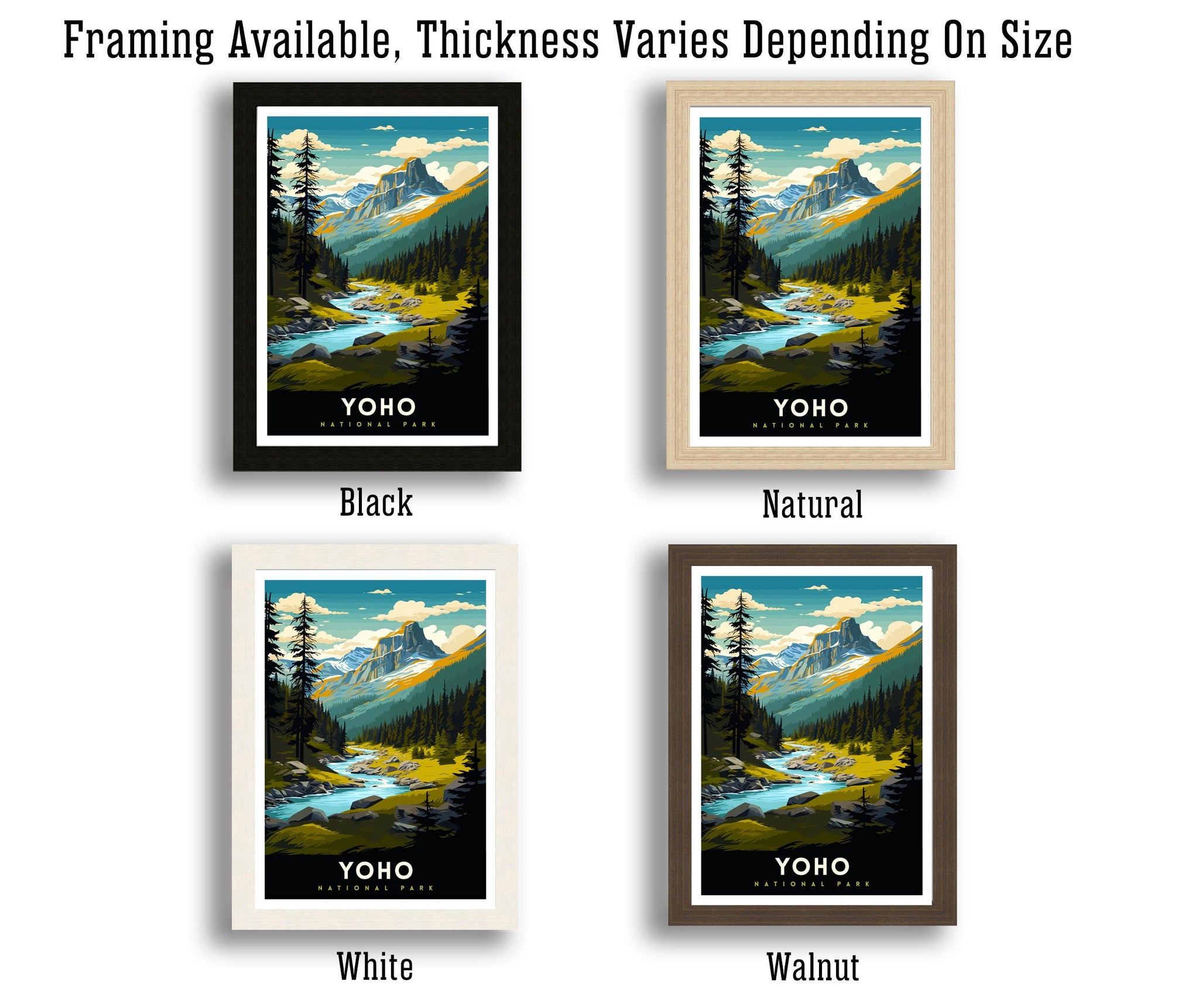 Yoho National Park Print| Canadian Rockies Art Yoho Landscape Poster British Columbia Wall Art Nature Travel Decor Wilderness Gift