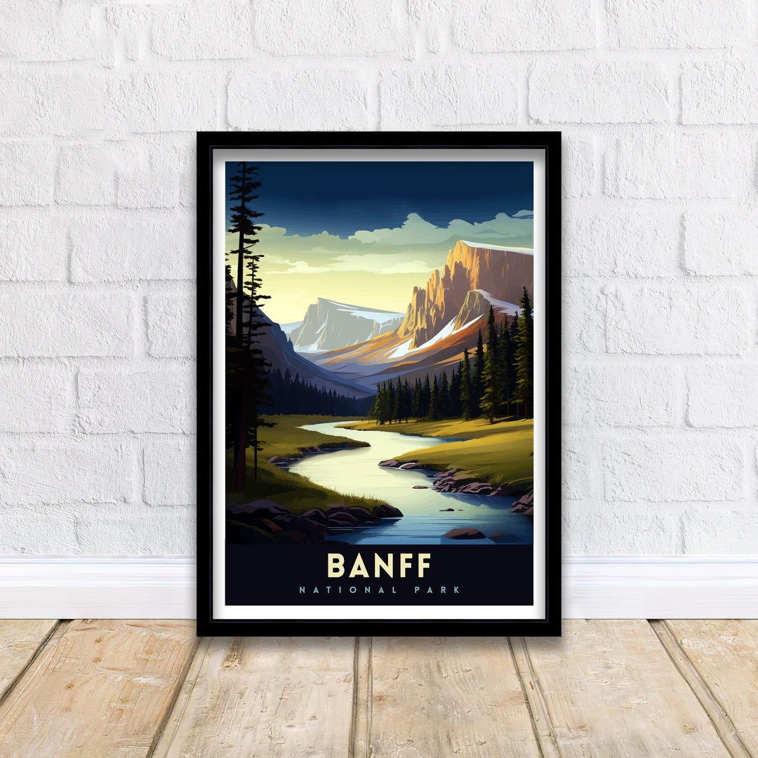 Banff National Park Travel Poster Banff