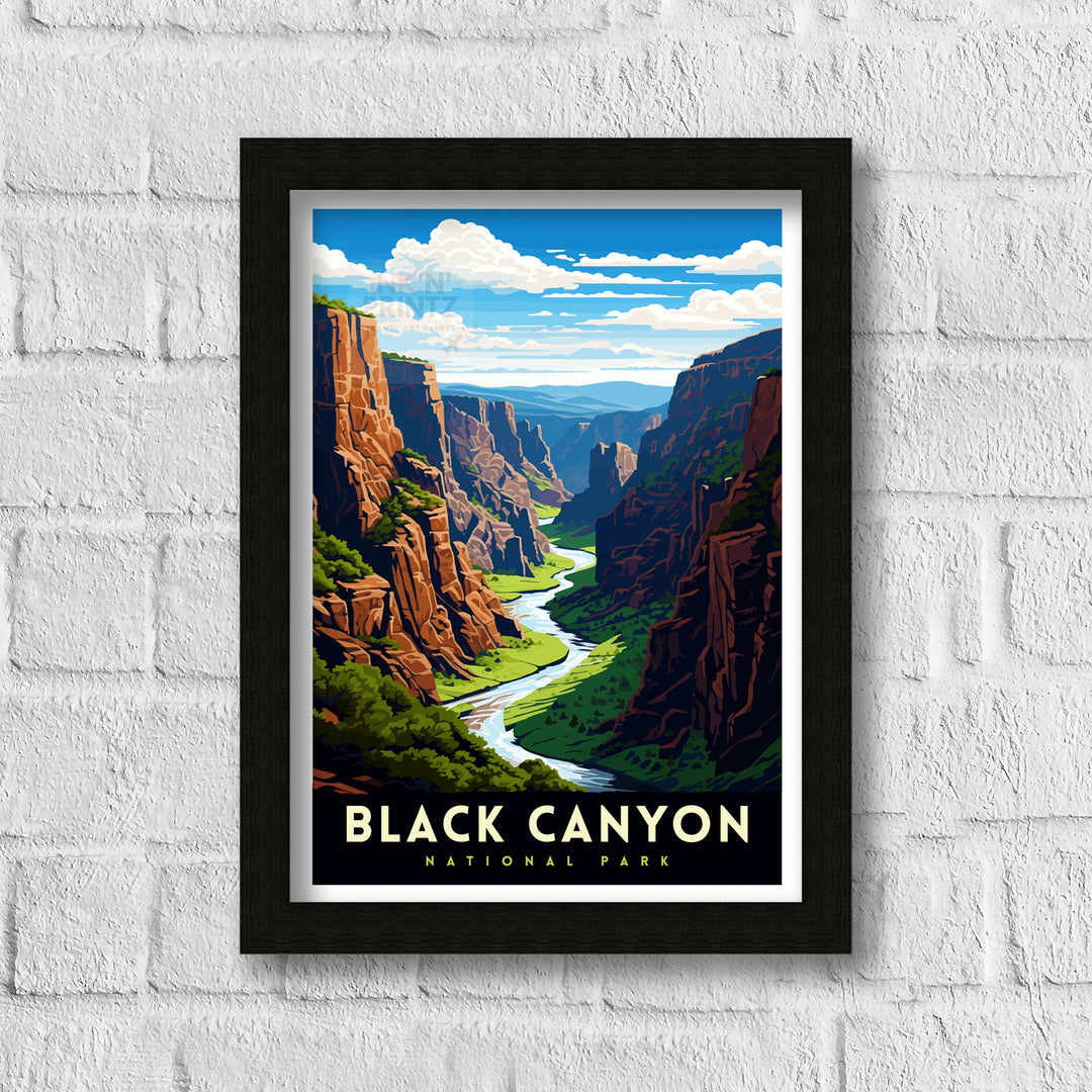 Black Canyon National Park Colorado Travel Poster Colorado