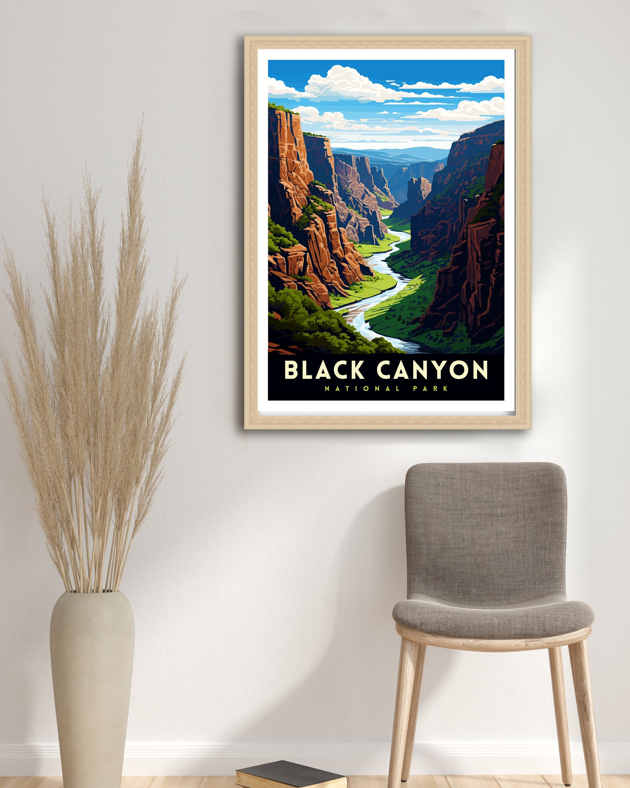 Black Canyon National Park Colorado Travel Print Colorado Wall Decor Black Canyon Poster National Park Travel Prints Colorado Art Print