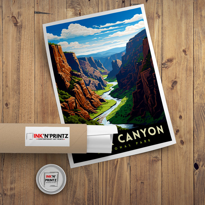 Black Canyon National Park Colorado Travel Poster Colorado