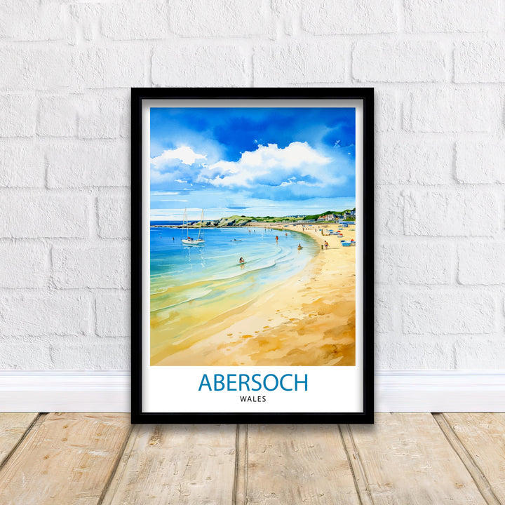 Abersoch Wales Travel Poster Abersoch