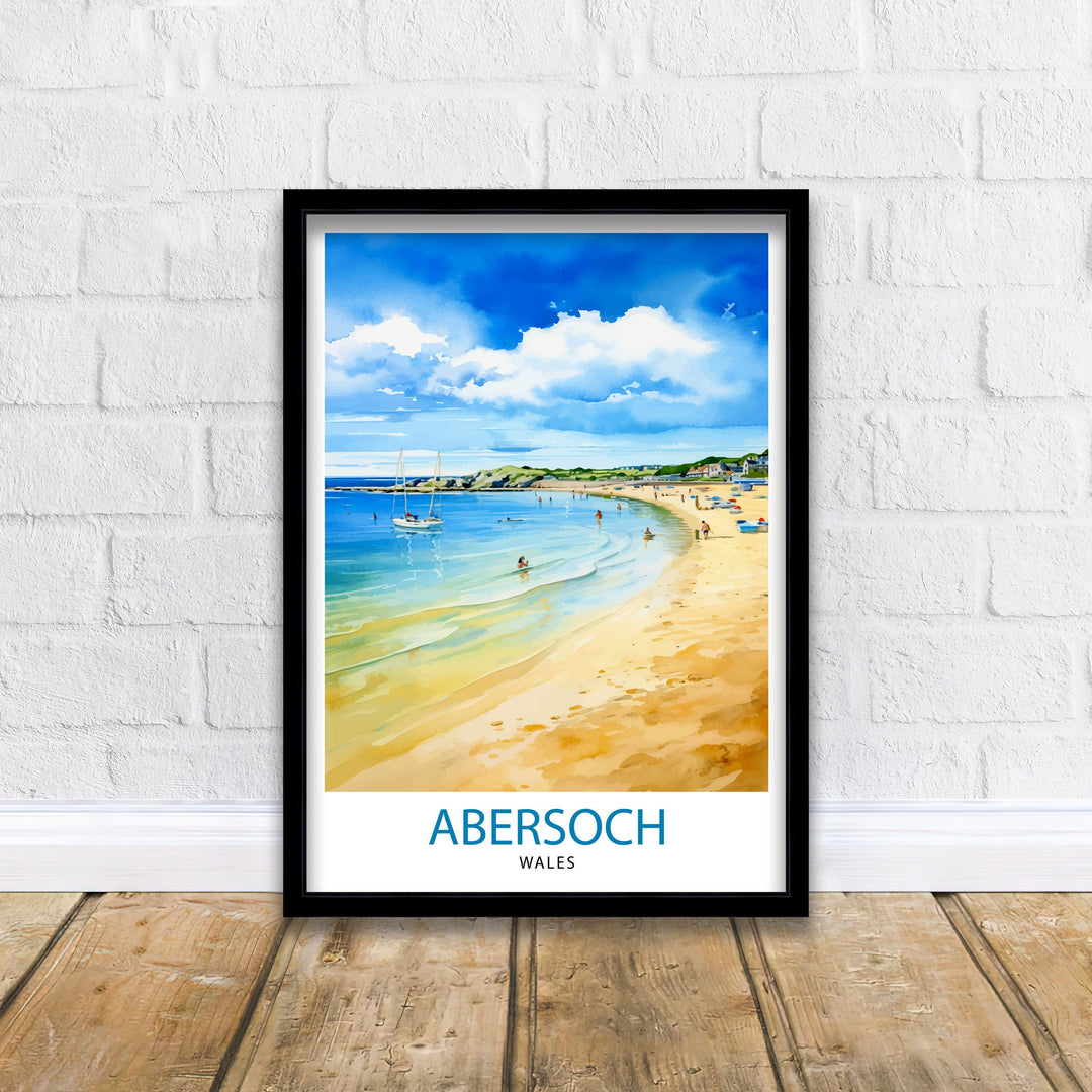 Abersoch Wales Travel Poster Abersoch