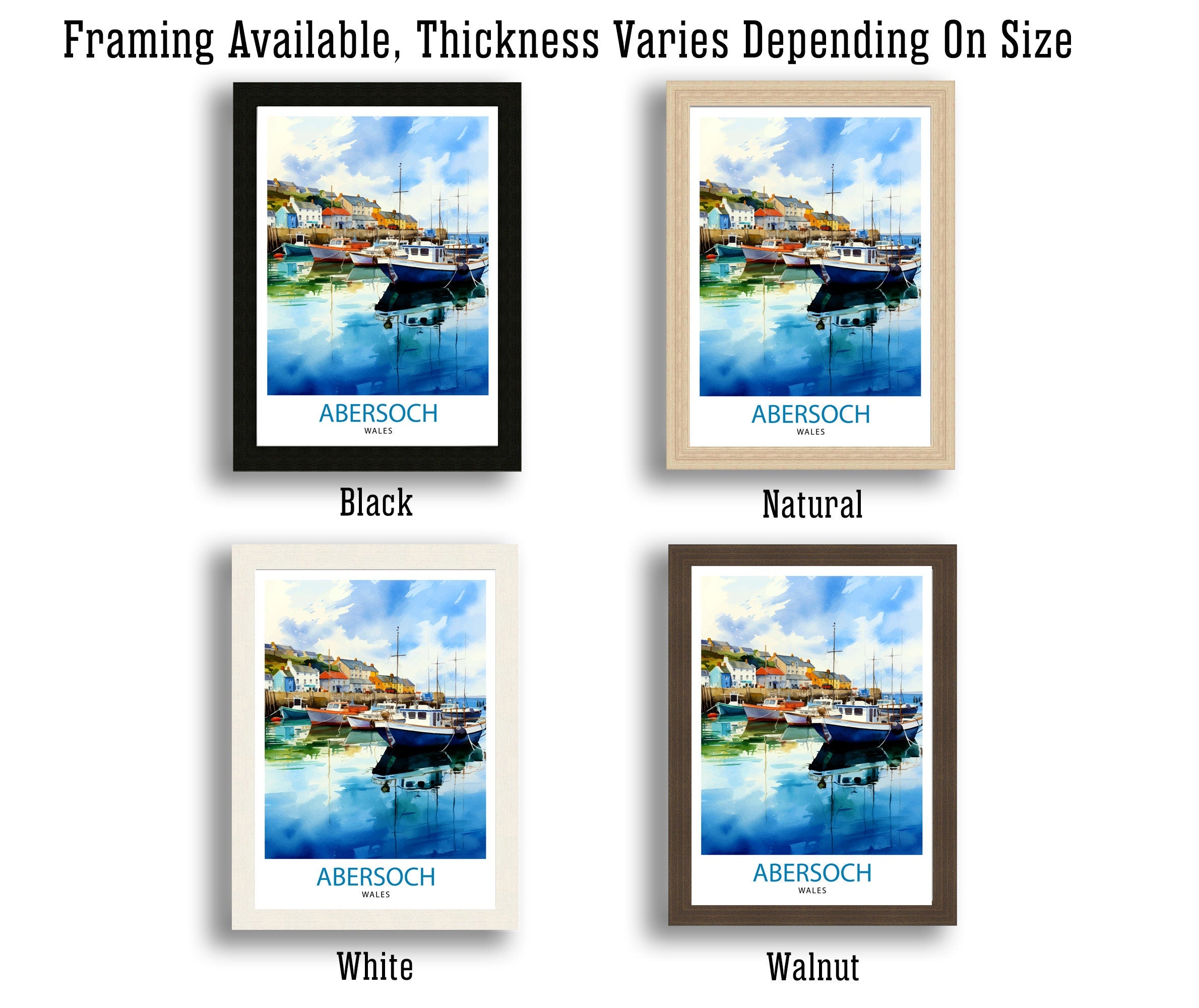 Abersoch Wales Travel Print Abersoch Wall Decor Abersoch Poster Wales Travel Prints Abersoch Art Print Abersoch Illustration Abersoch Wall