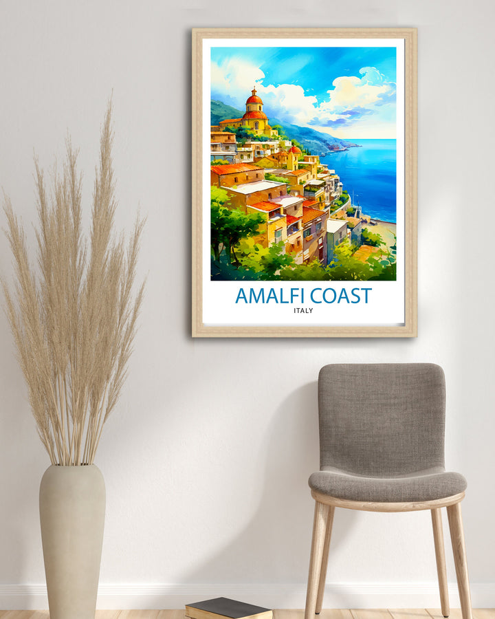 Amalfi Italy Travel Poster Amalfi