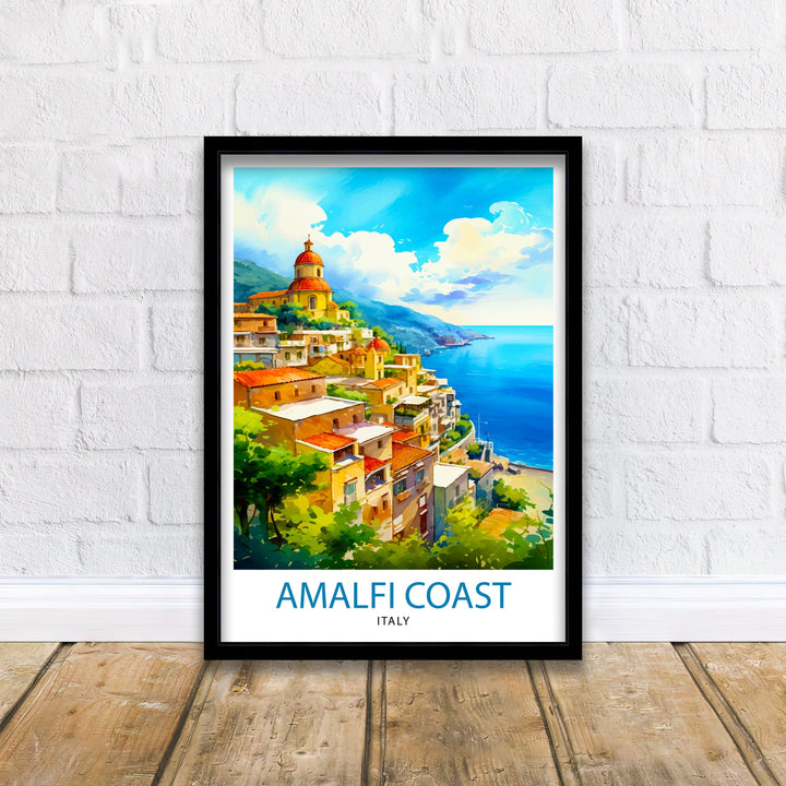 Amalfi Italy Travel Poster Amalfi