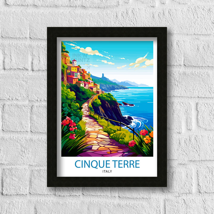 Cinque Terre Italy Travel Poster Cinque Terre