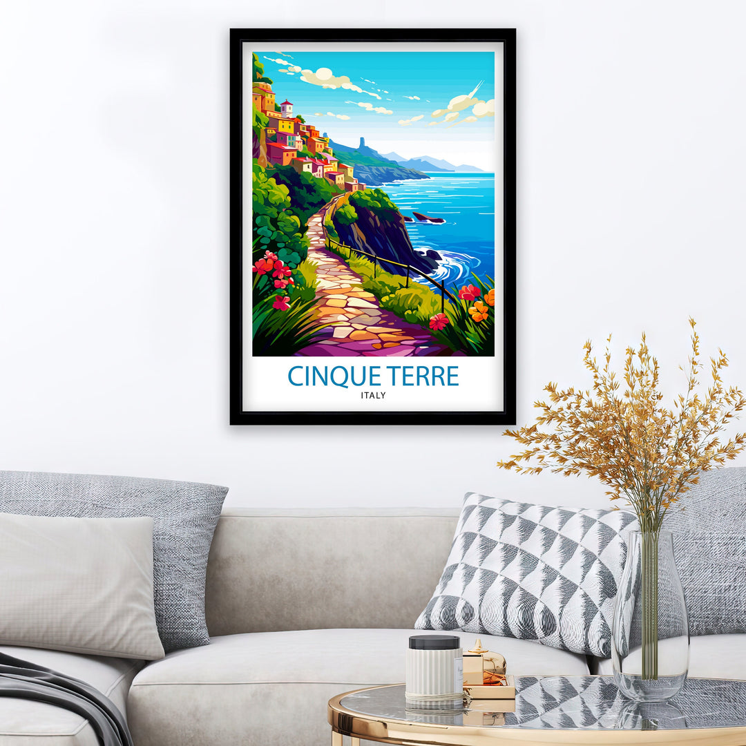 Cinque Terre Italy Travel Poster Cinque Terre