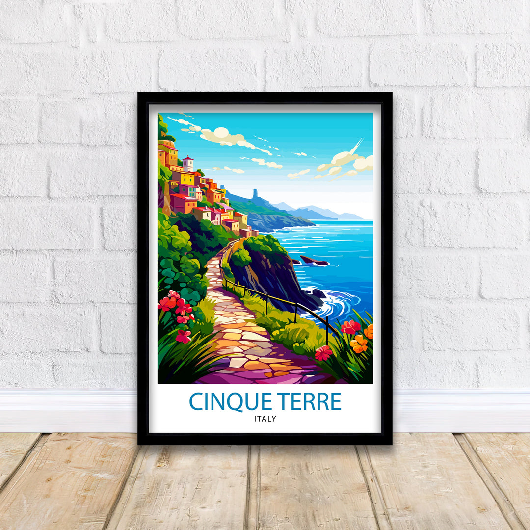 Cinque Terre Italy Travel Poster Cinque Terre