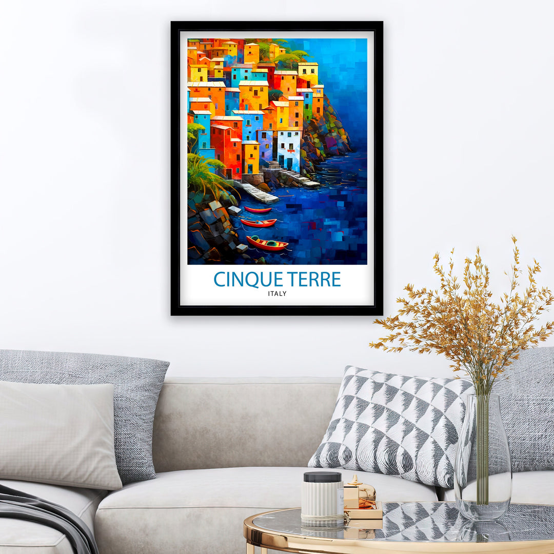 Cinque Terre Italy Travel Poster Cinque Terre