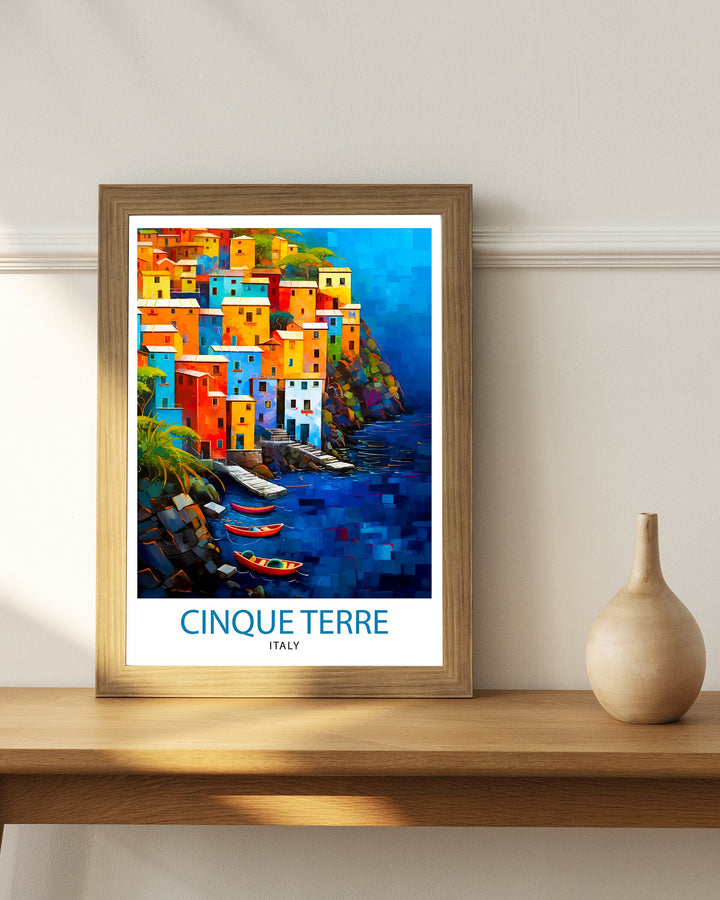 Cinque Terre Italy Travel Poster Cinque Terre