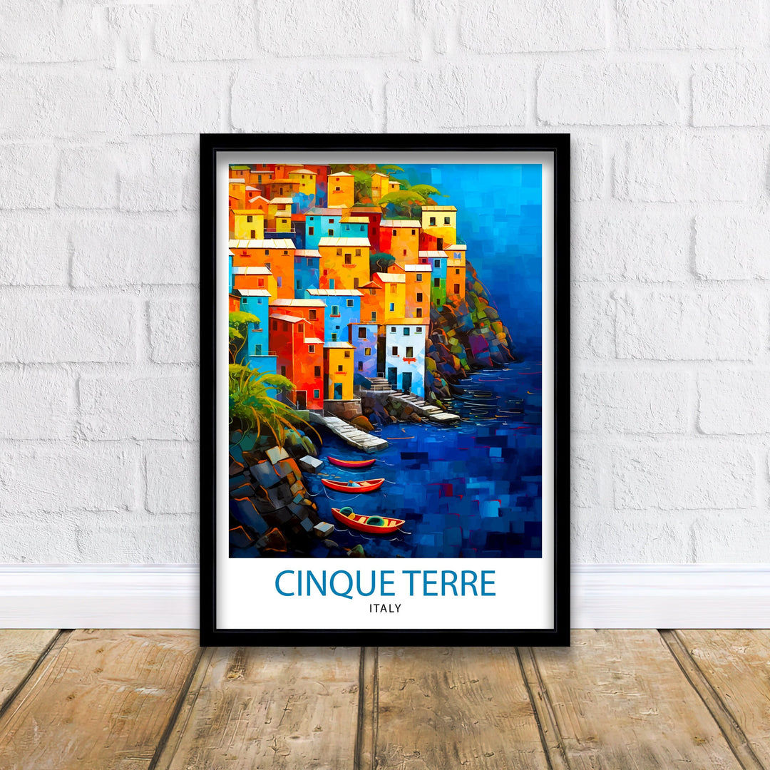 Cinque Terre Italy Travel Poster Cinque Terre