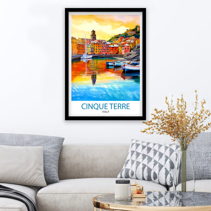 Cinque Terre Italy Travel Poster Cinque Terre