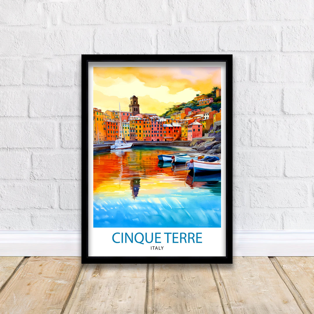 Cinque Terre Italy Travel Poster Cinque Terre