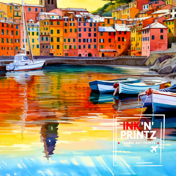 Cinque Terre Italy Travel Poster Cinque Terre