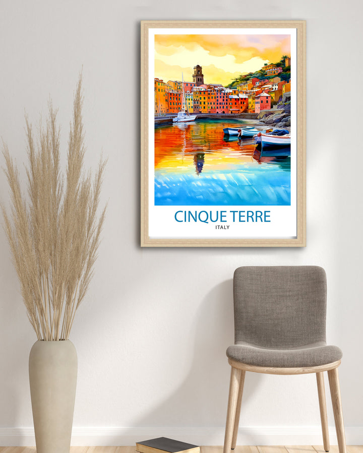 Cinque Terre Italy Travel Poster Cinque Terre